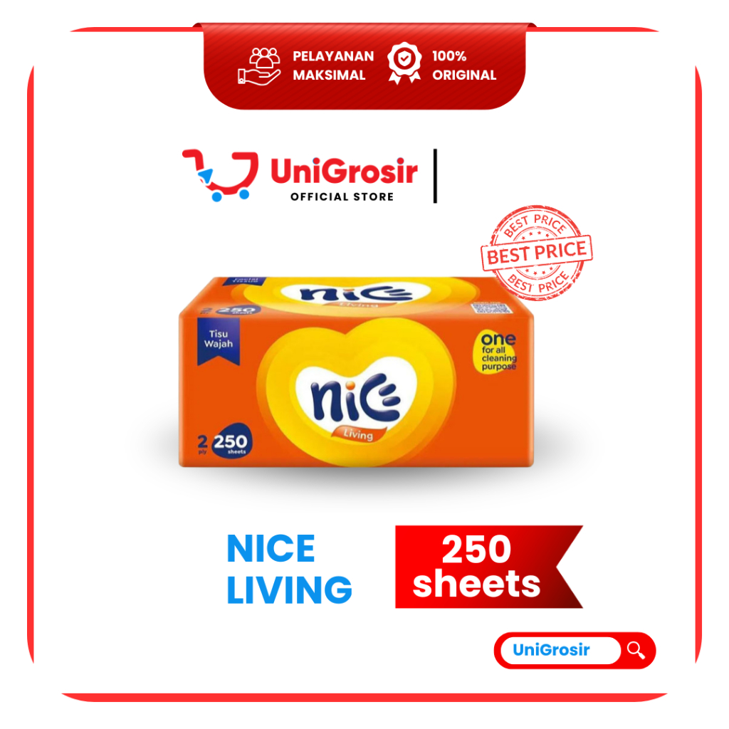 [UniGrosir] TISSUE NICE FACIAL TISU WAJAH 250 SHEETS 2 PLY