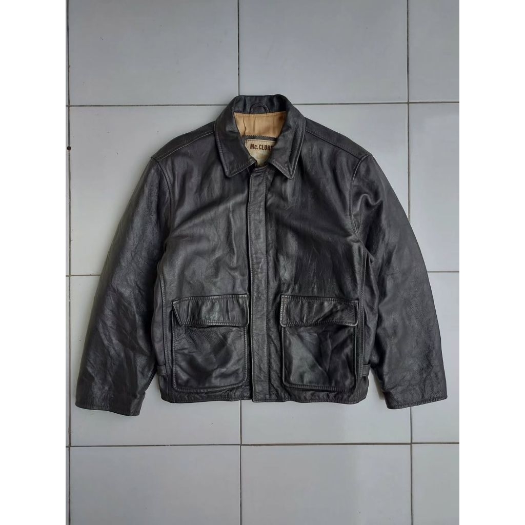 Mc Clures Jaket Kulit Vintage Classic Retro Leather Work Jacket Detroit Boxy Fit