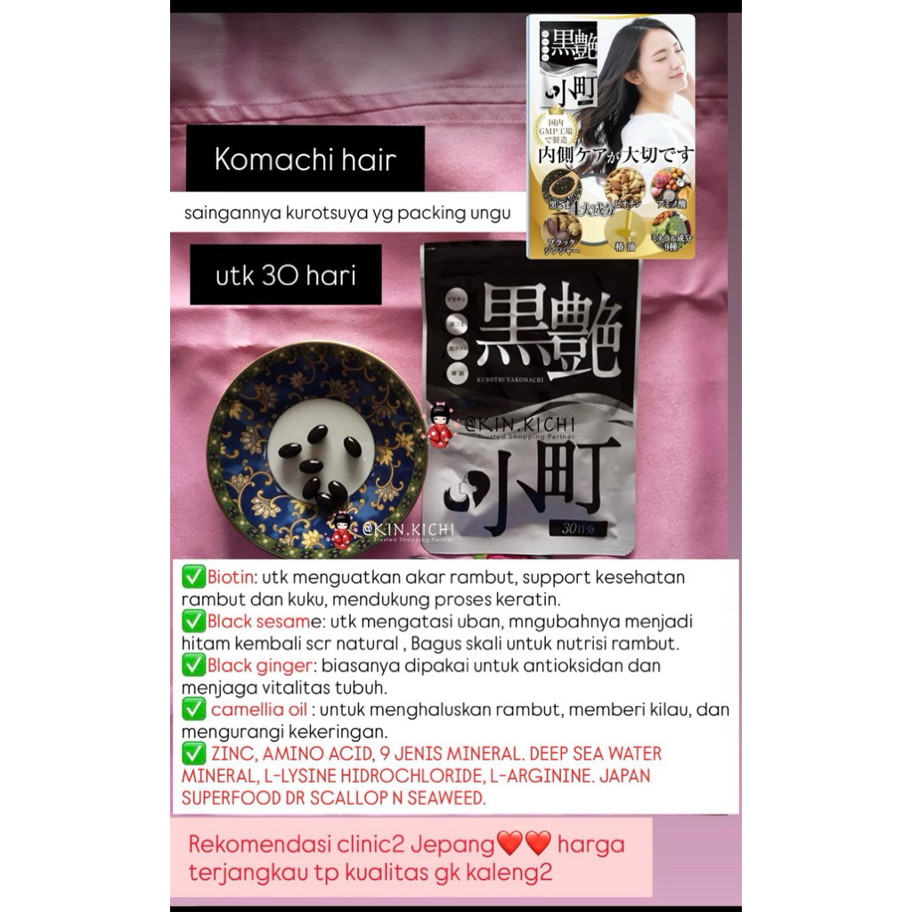 Komachi hair untuk uban dan rambut rontok from JAPAN