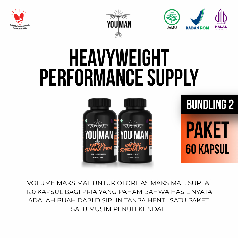 [BUNDLING 60 KAPSUL] YOUMAN HERBAL SUPPLEMENT - Kapsul Testosteron Booster