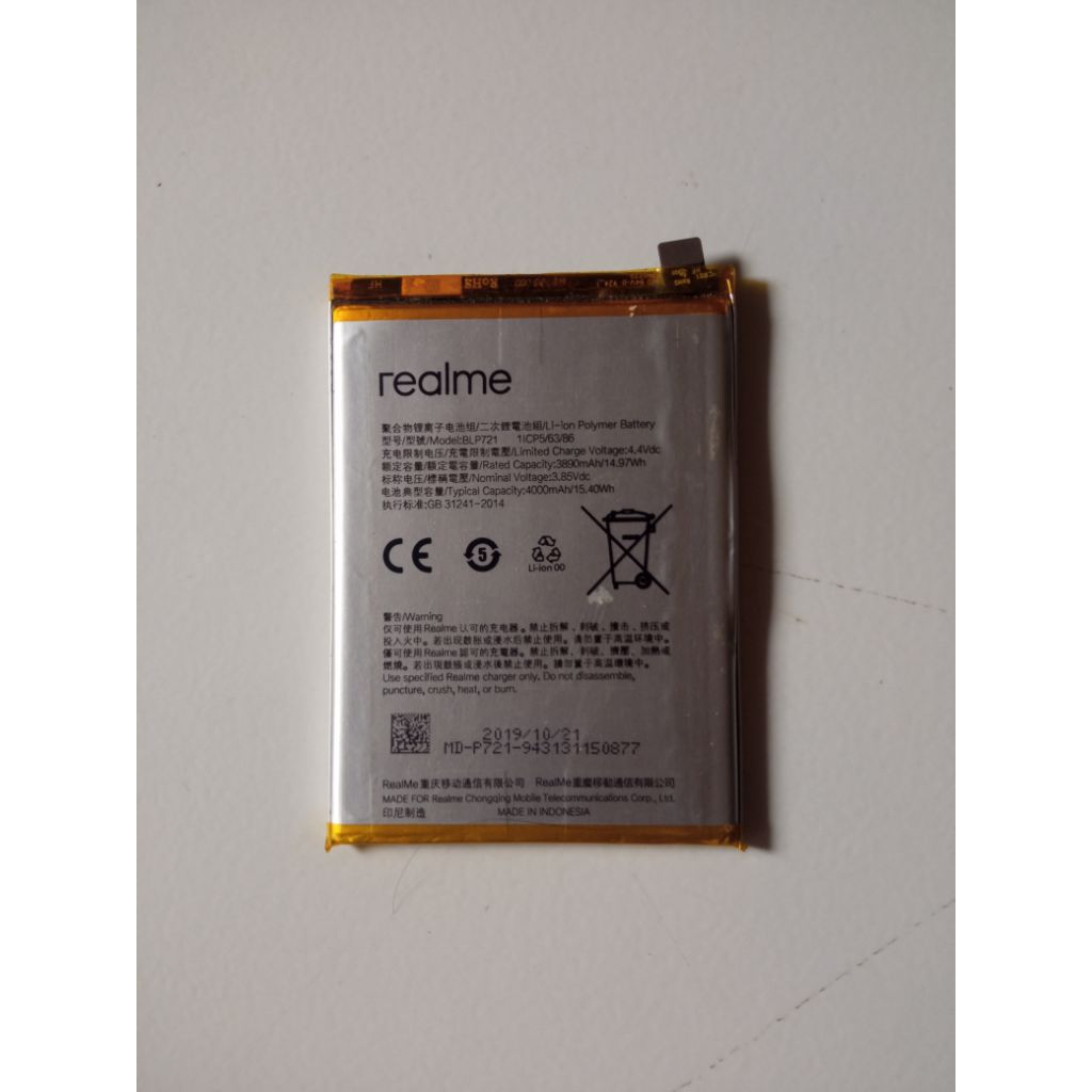batre ORI cabutan realme c2
