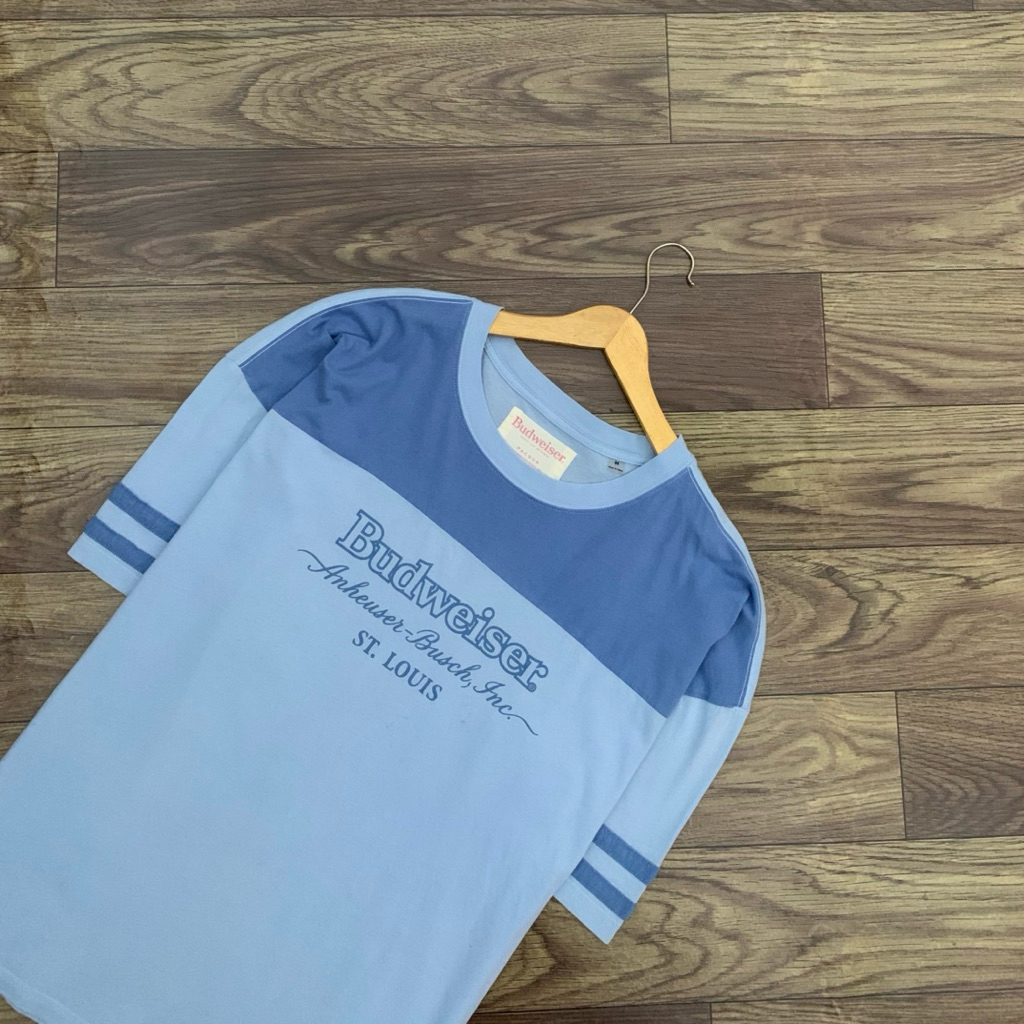 Kaos BUDWEISER Branded Blue Tee TShirt