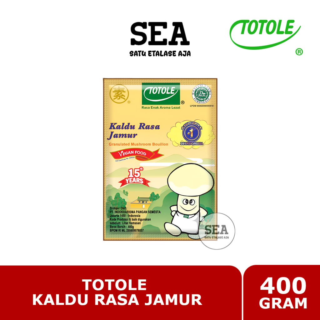 TOTOLE Kaldu Rasa Jamur 400gr - TOTOLE Kaldu Jamur 400 gr - TOTOLE Mushroom Bouillon 400 gram