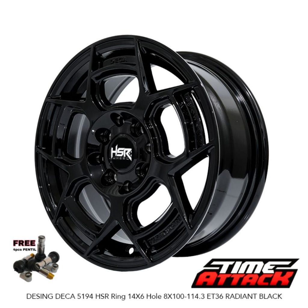 Velg Mobil Ayla R14 HSR WHEEL DESING DECA Velg Mobil HSR Ring 14