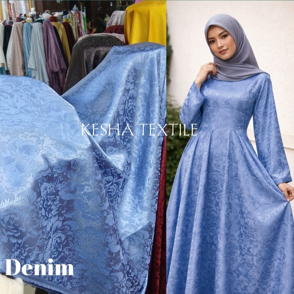 Kain bahan armani jaguard silk halus lembut premium / Kain armani jaguard silk original import