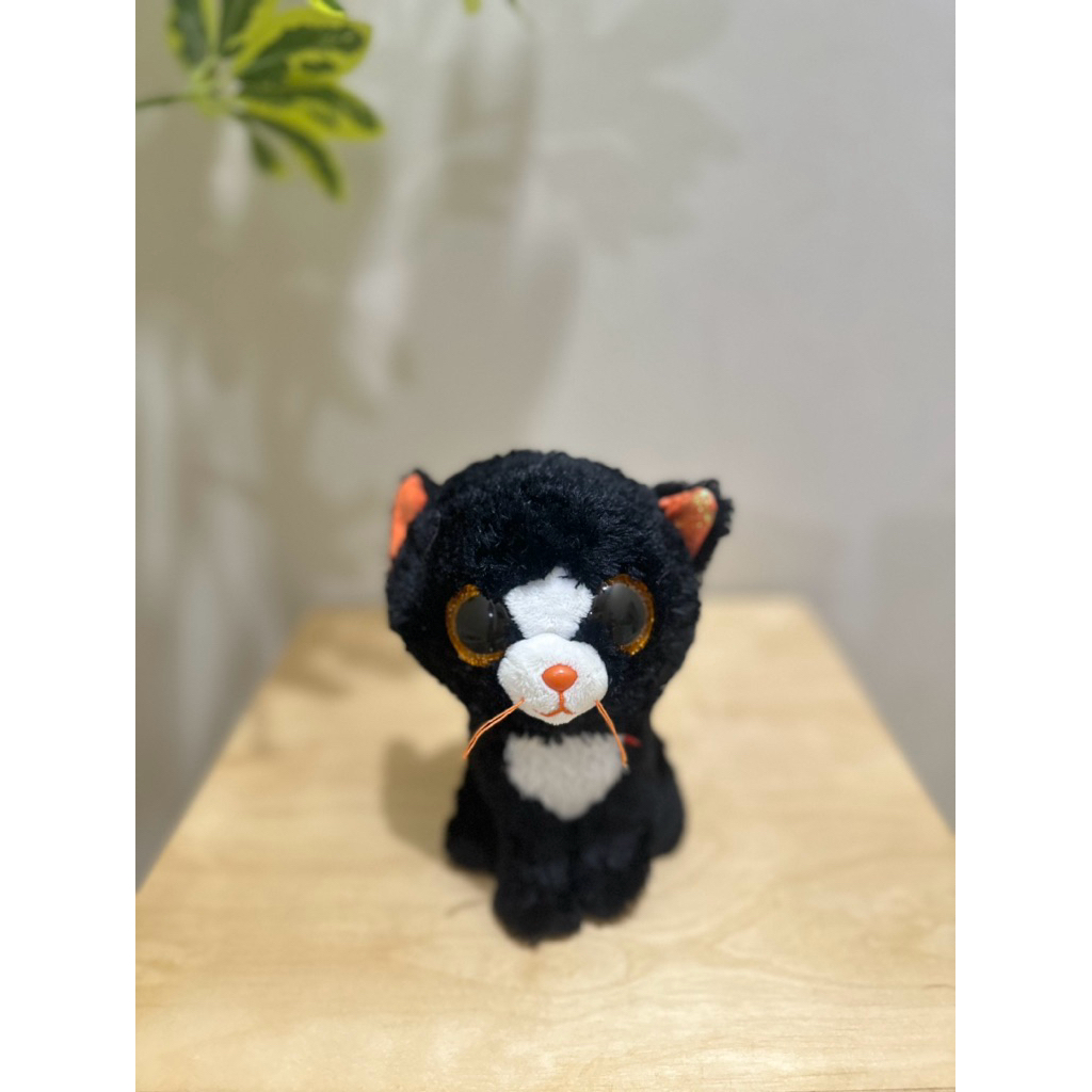Boneka TY kucing mabel beanie seri halloween
