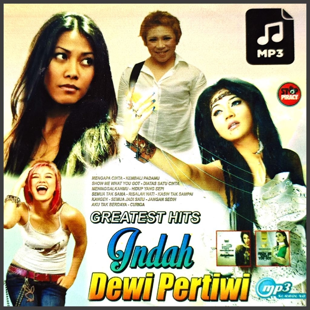 Kaset MP3 Audio Lagu Pop Indo Indah Dwi Pertiwi - Agnes Monica - Anggun C Sasmi - Melly G Album Edis