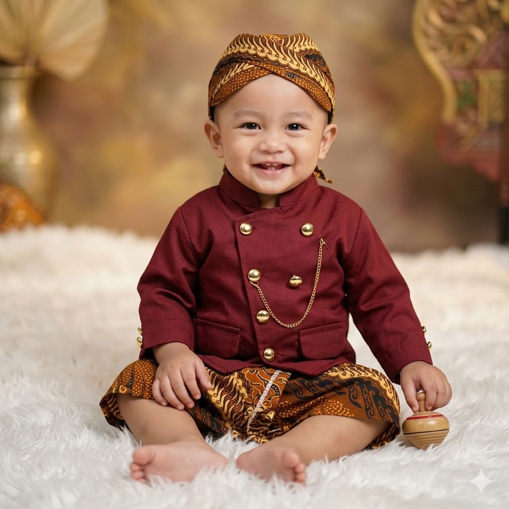 GRATIS BLANGKON,SETELAN BESKAP JAWA ANAK DAN BAYI
