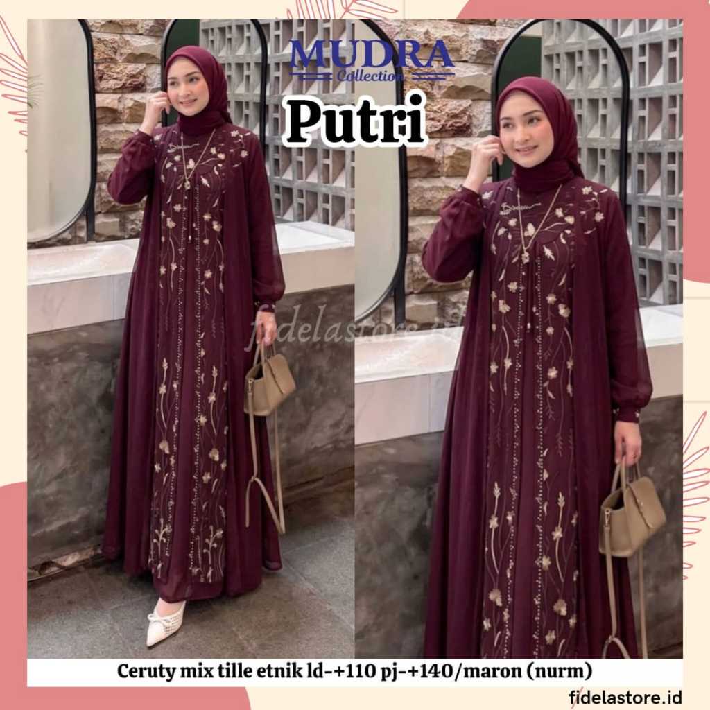 Mudra Hijab | Gamis Wanita | Gamis Pesta | Dress Kondangan | Gamis Mudra | Gamis syari | Midi Dress 