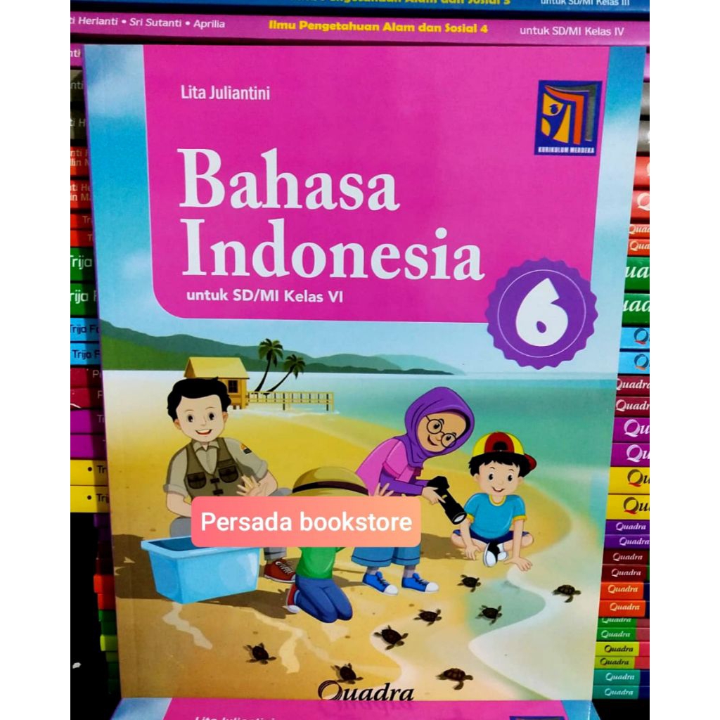 Buku Bahasa Indonesia Kelas 6 SD Kurikulum Merdeka Quadra