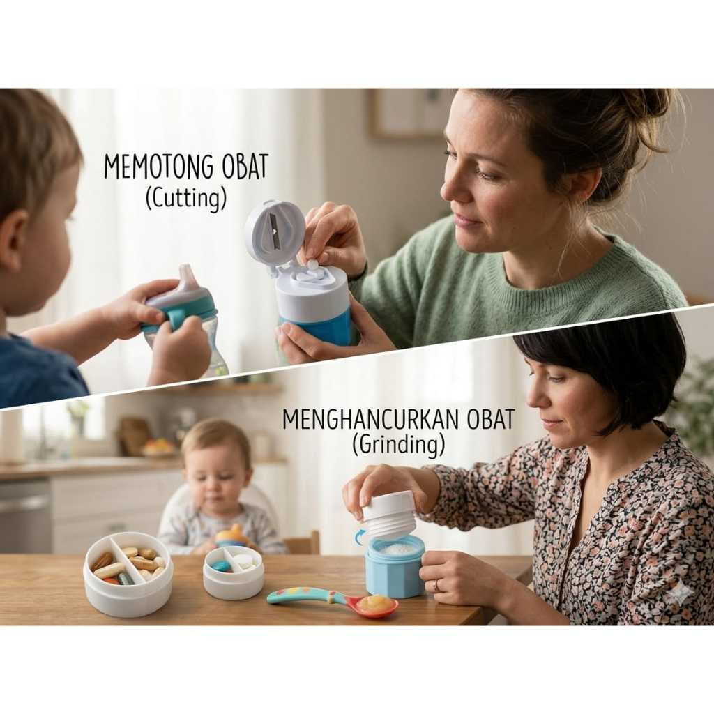 Alat Penghancur Penumbuk Penghalus Obat Tablet Kapsul | Alat Pemotong Obat Tablet
