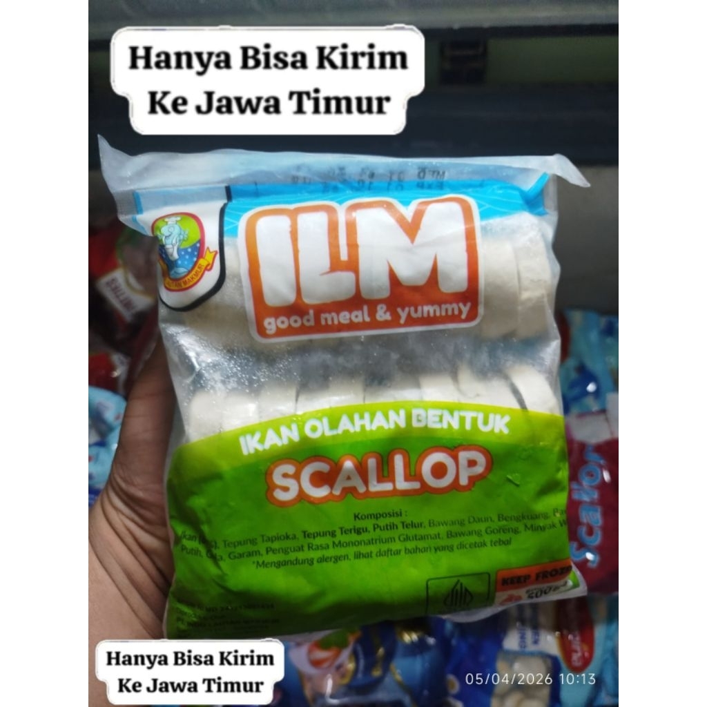 ilm scallop biasa 500gram isi ±30bj frozen food