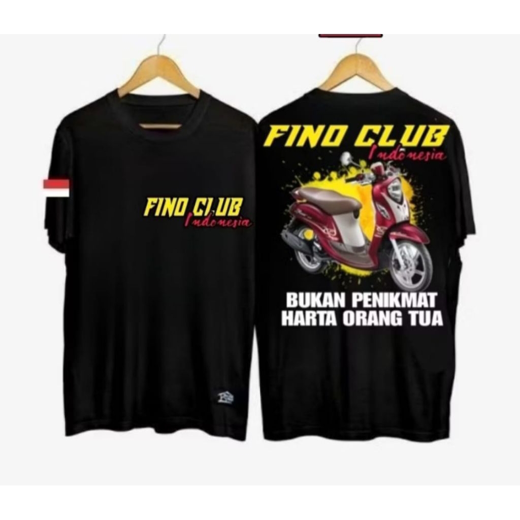 KAOS FINO CLUB INDONESIA BUKAN PENIKMAT HARTA ORANG TUA MOTIF MOTOR MERAH