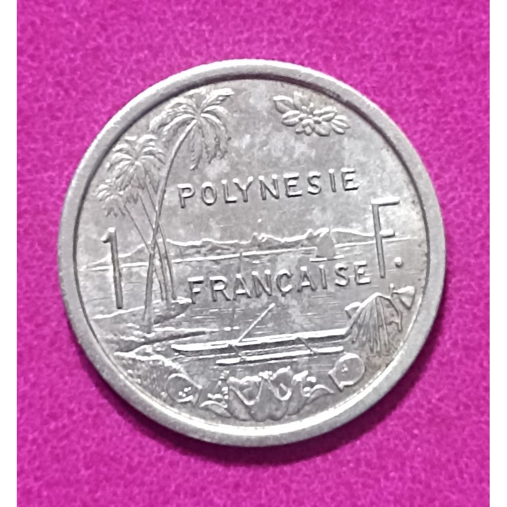 UANG KOIN POLYNESIA 1 FRANCS