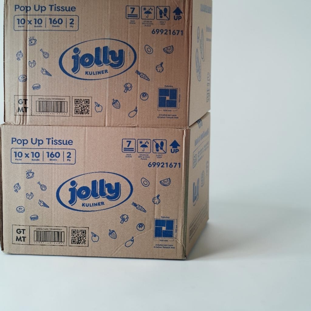1 Dus Jolly Pop Up 160 sheet x 90gram