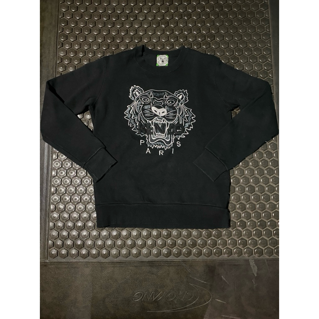 CREWNECK SWEATER SUPER LUXURY KENZO PARIS HITAM PEKAT MEWAH BRANDED