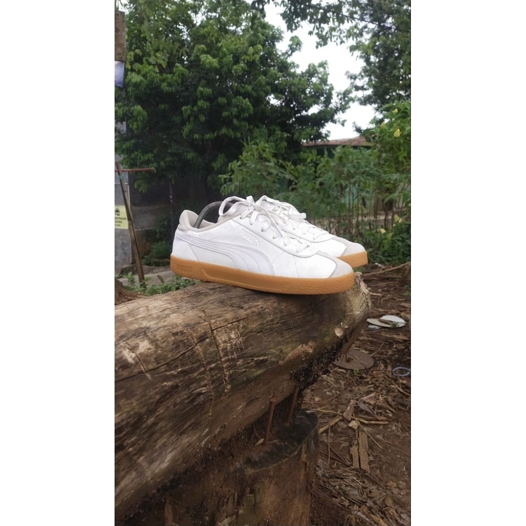 sepatu casual pria puma club sd white gum