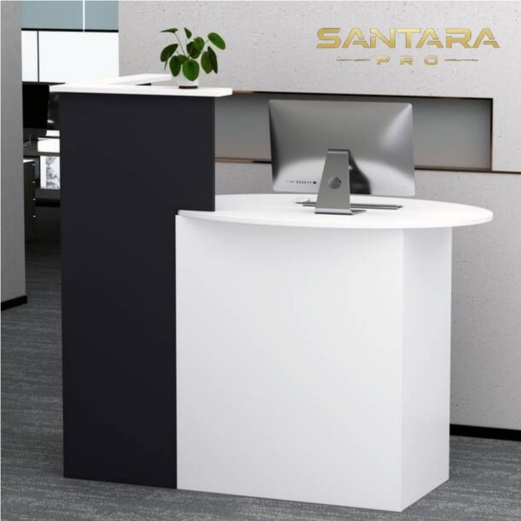 Meja Resepsionis Minimalis Modern 100x45x100 Meja Kasir Kantor Toko EleganMeja Kasir Minimalis Moder