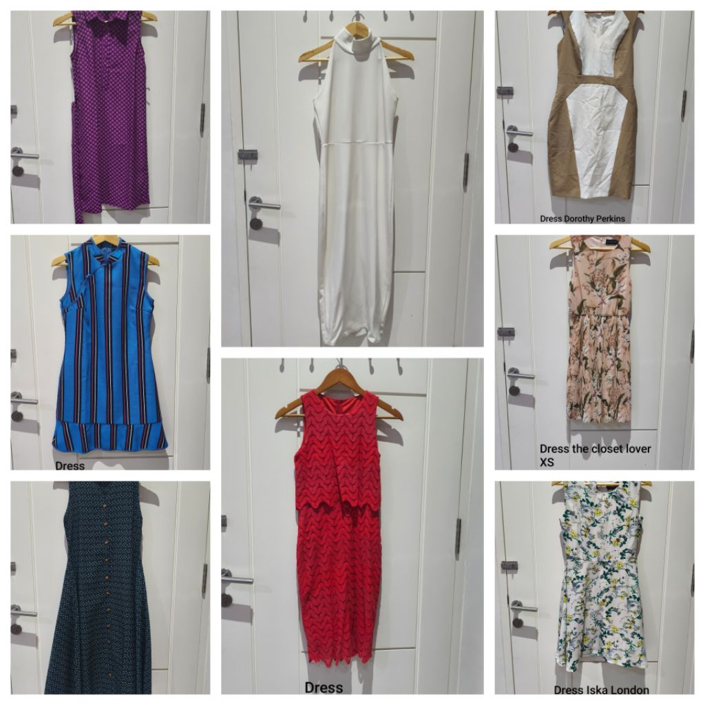 Dress midi maxi wanita A - Preloved pemakaian pribadi - baju wanita