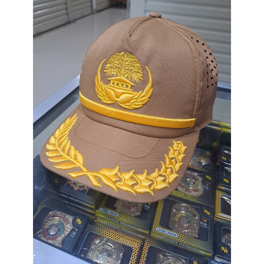 Topi korpri bordir timbul bahan cordura laser