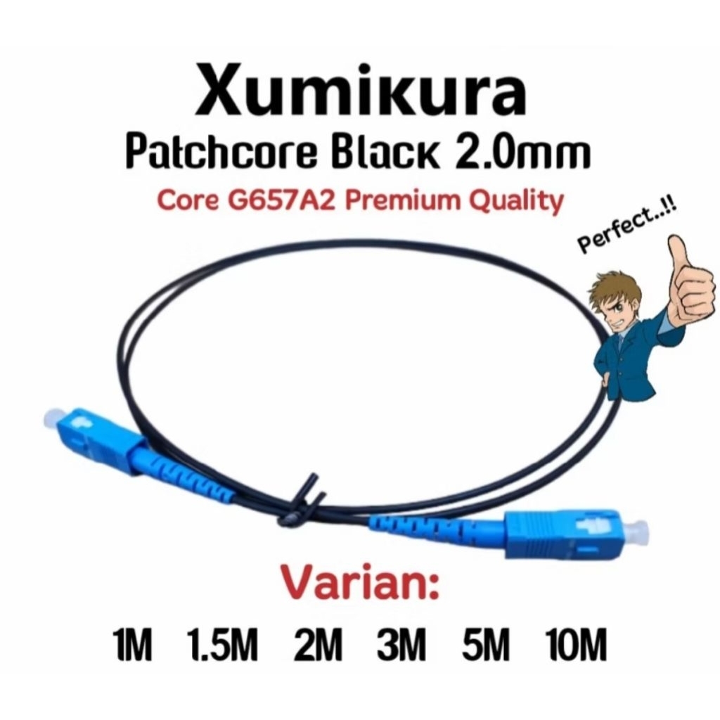 XUMIKURA PATCHCORE BLACK 2MM 1M - 3M