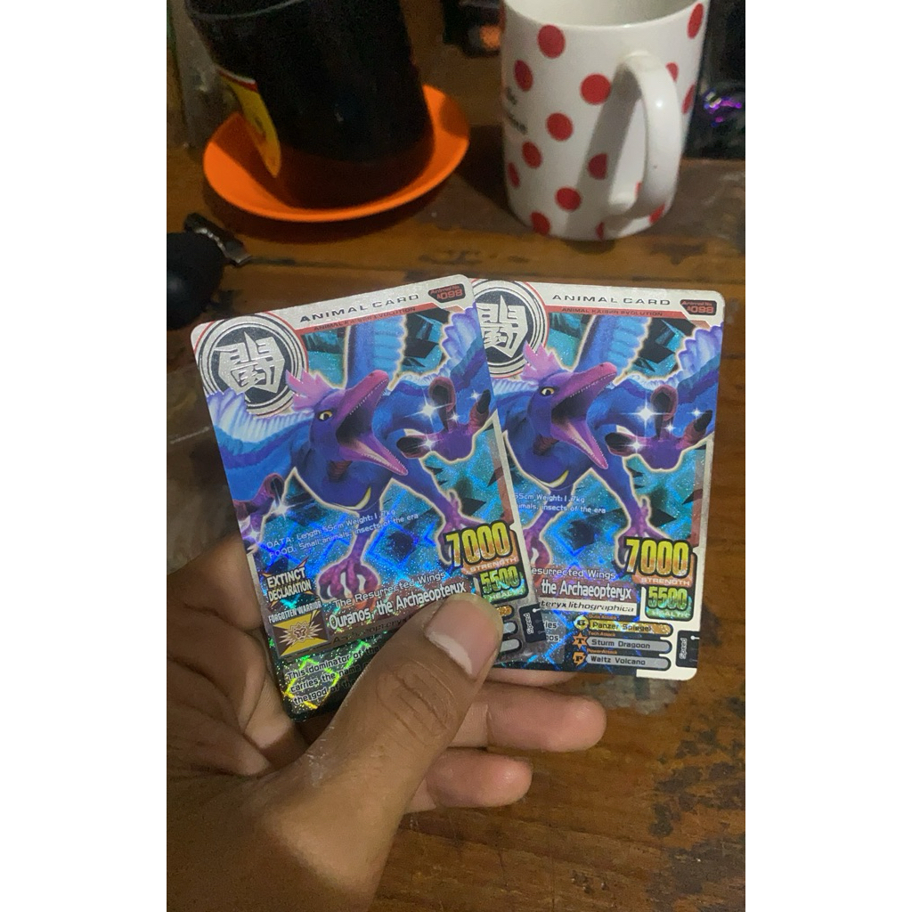 Kartu Animal Kaiser, Ouranos the Archaeopteryx, Animal Card 098, Ver evo 1, Ori Namco