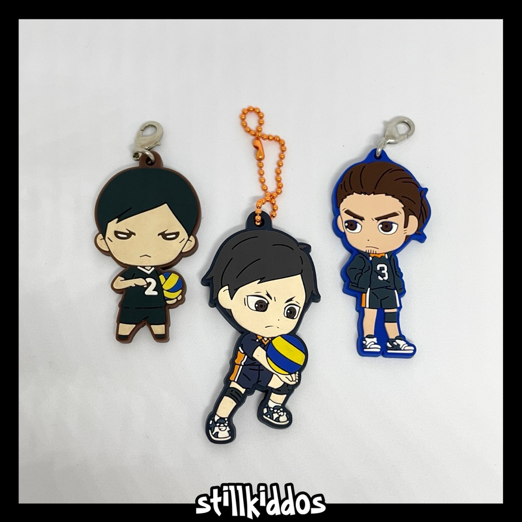 OFFICIAL MERCHANDISE [ HAIKYUU ] keychain rubber haikyuu official original.