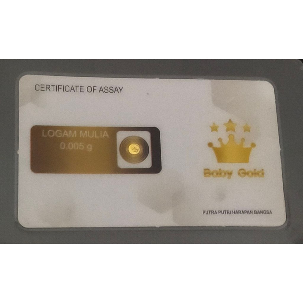 Logam Mulia Emas Baby Gold 0,005 White