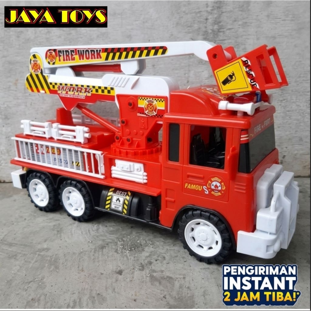Mainan Anak Mobil Pemadam Ukuran Besar BP 6031 /Mainan Edukasi Anak Truk Pemadam Kebakaran