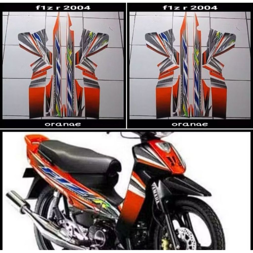 STICKER STRIPING FIZ R Orange