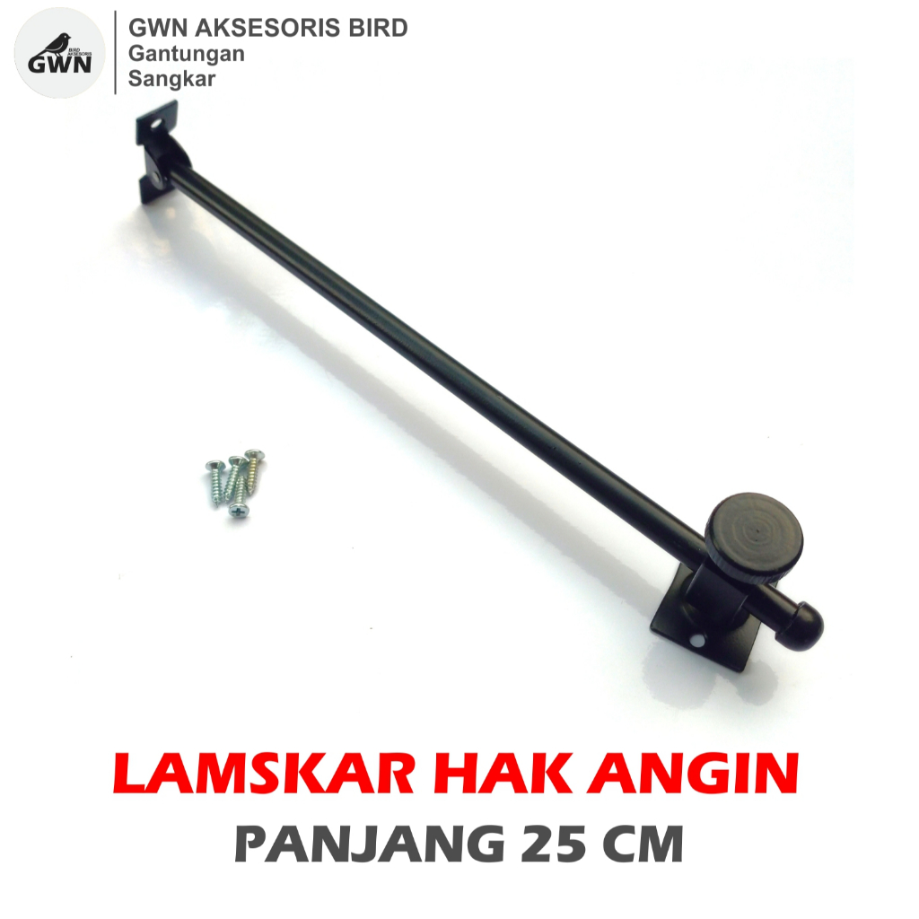 PENYANGGA JENDELA HAK ANGIN PENAHAN JENDELA PANJANG 25 CM WARNA HITAM