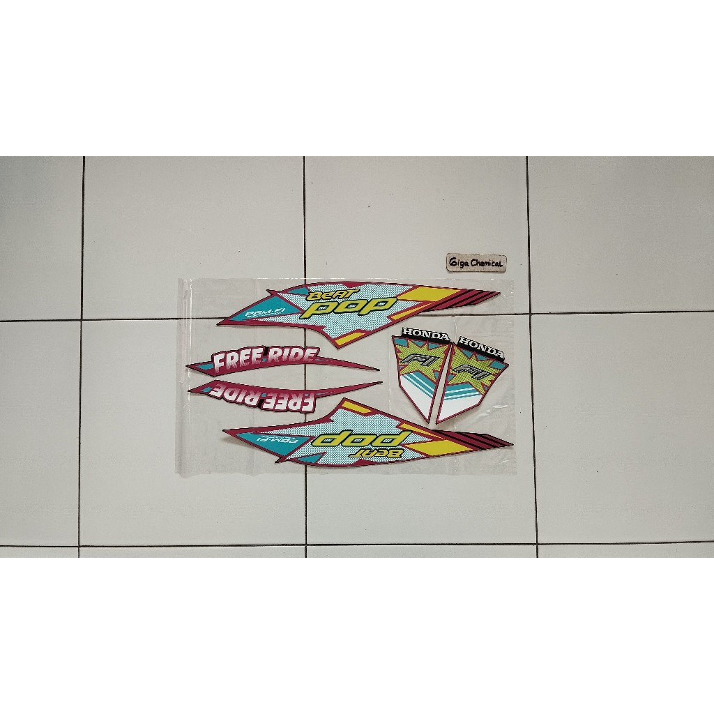 Striping Sticker Lis Standart Honda Beat POP 2016 2017 Hitam Original