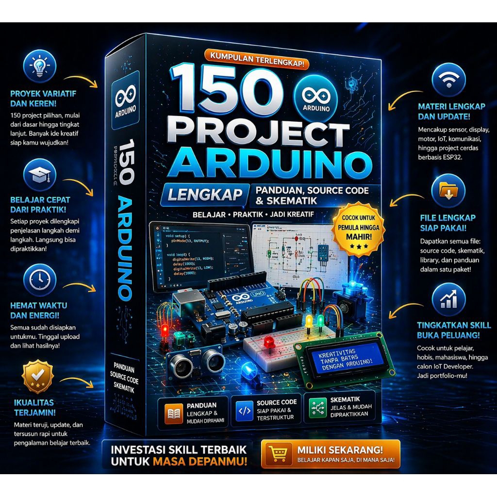 150+ Arduino Project Lengkap + Source Code | Belajar Arduino Pemula sampai Mahir Full Tutorial