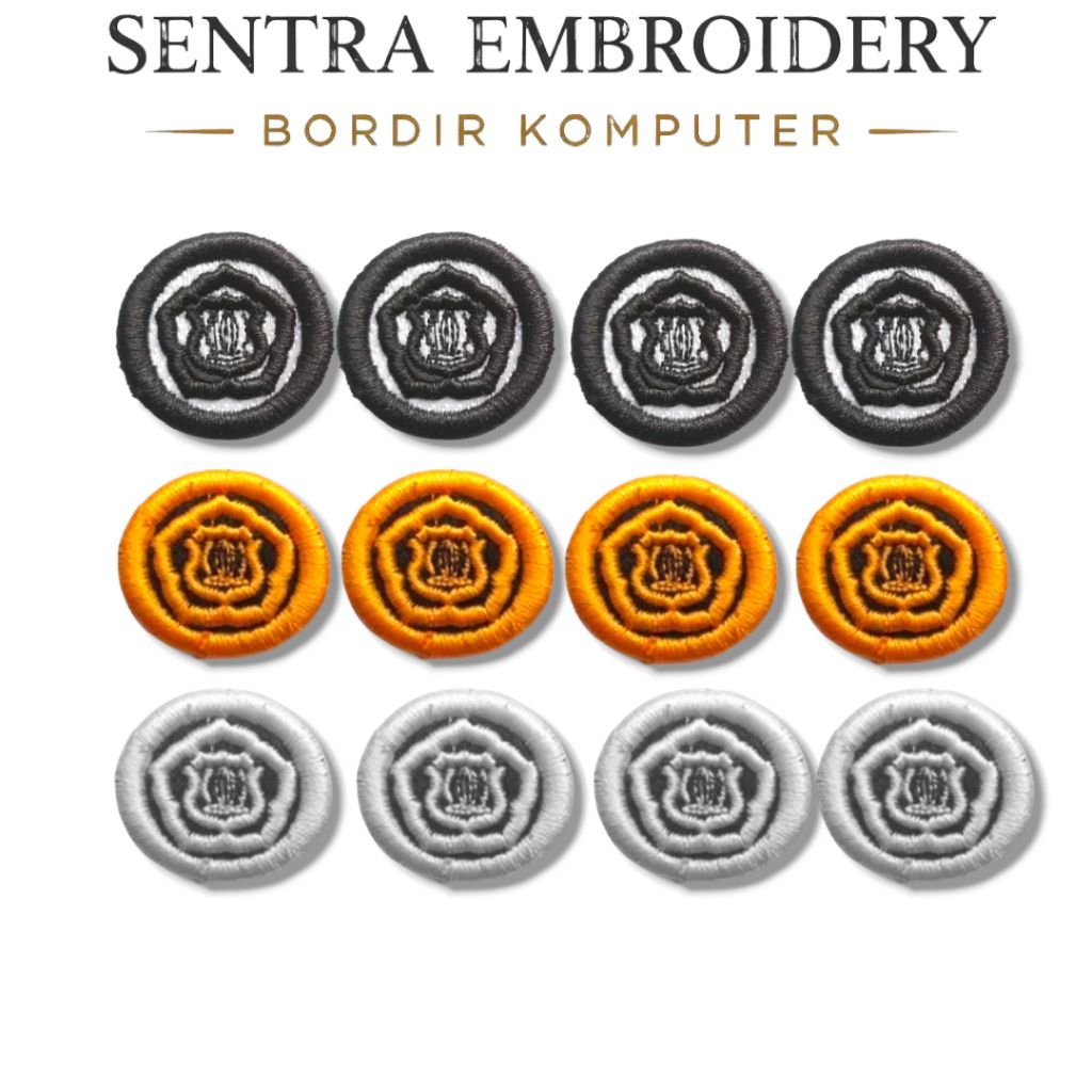 Monogram Satpam Bordir Timbul Untuk Kerah Baju Satpam