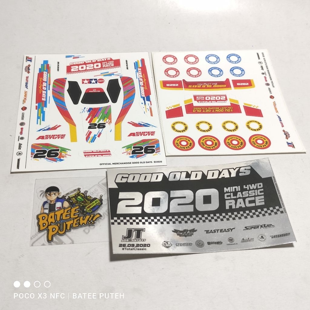 TAMIYA MINI 4WD STIKER ASTUTE GOD STC ORIGINAL