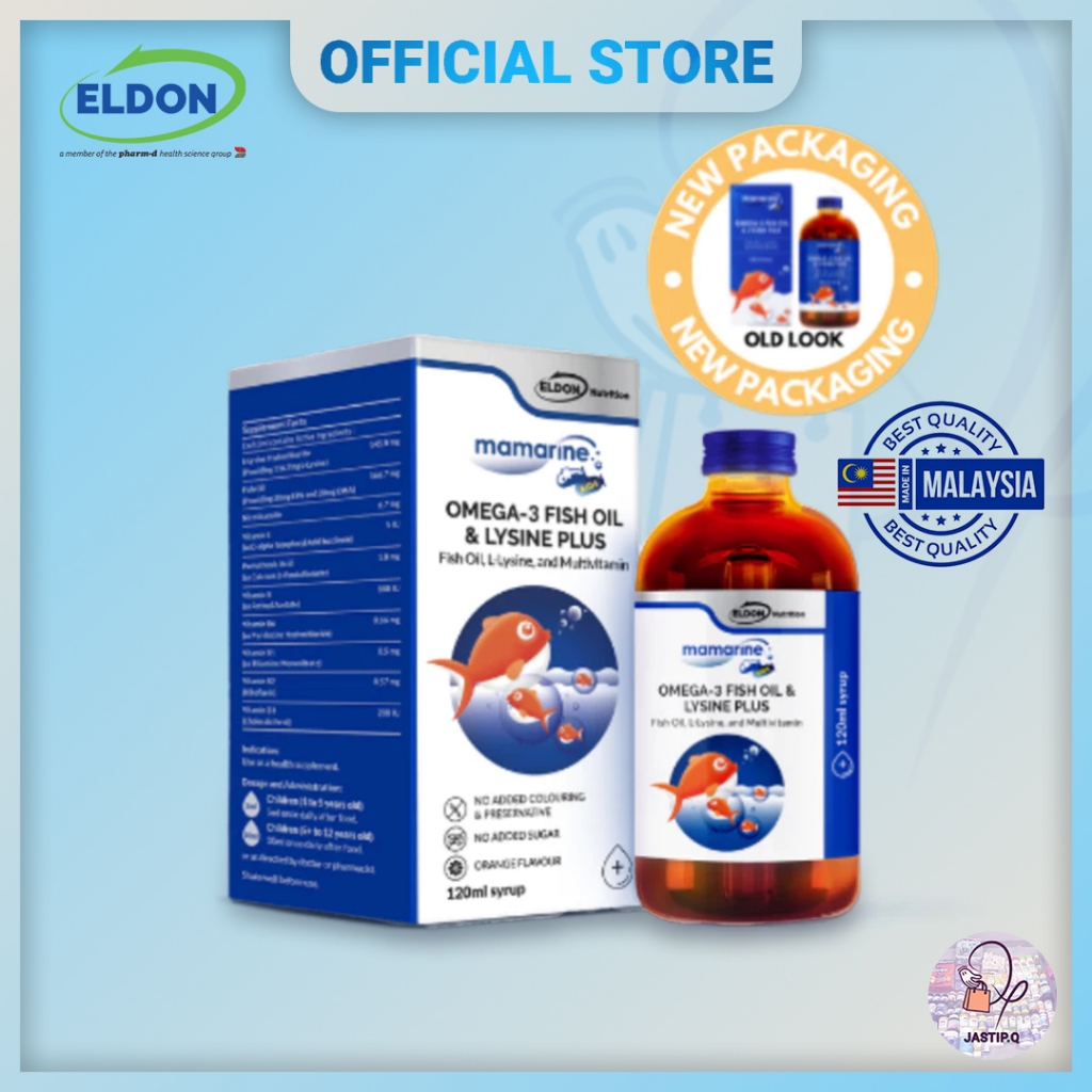 Mamarine Kids Malaysia Omega-3 Fish Oil & Lysine Plus Vitamin Otak & Nafsu Makan