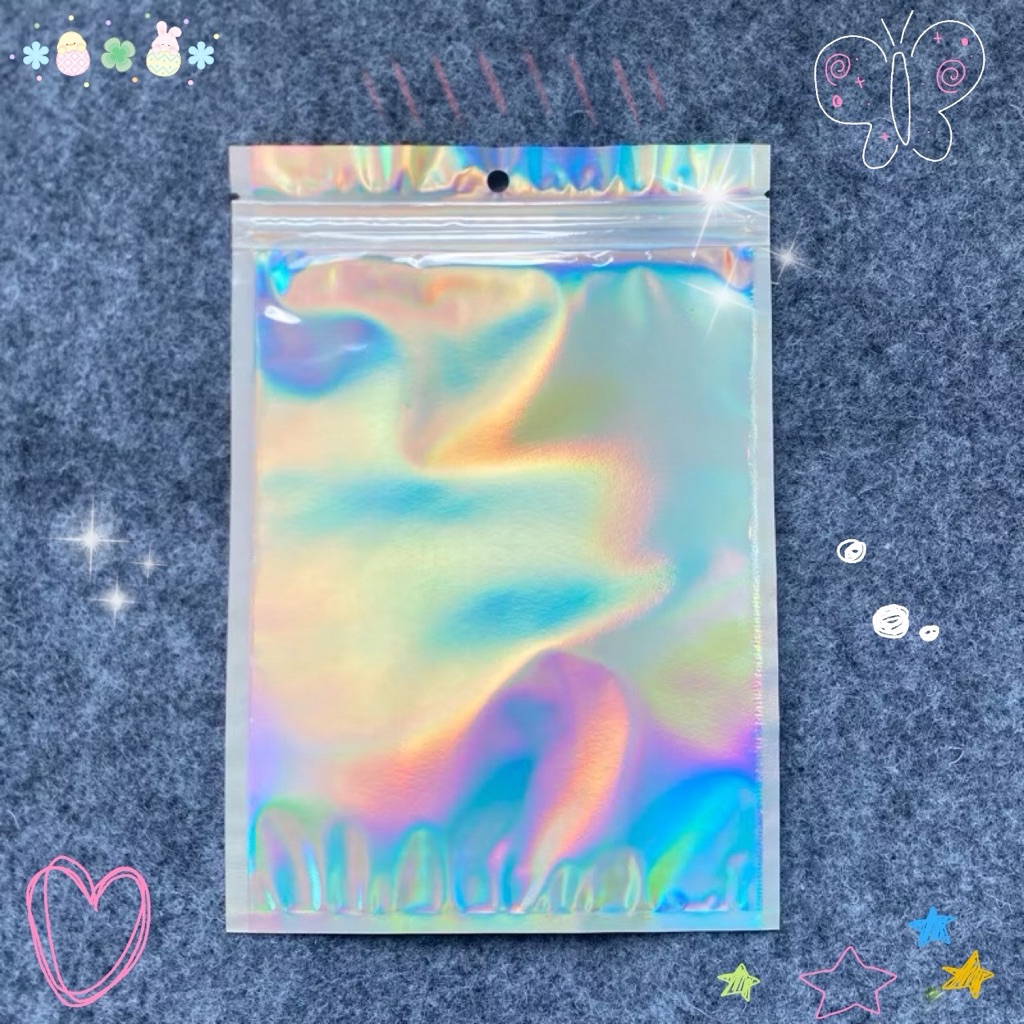 PLASTIK ZIPLOCK HOLOGRAM BENING / PLASTIK HOLOGRAM / ZIPLOCK HOLOGRAM ACCESORIES SNACK MAKANAN