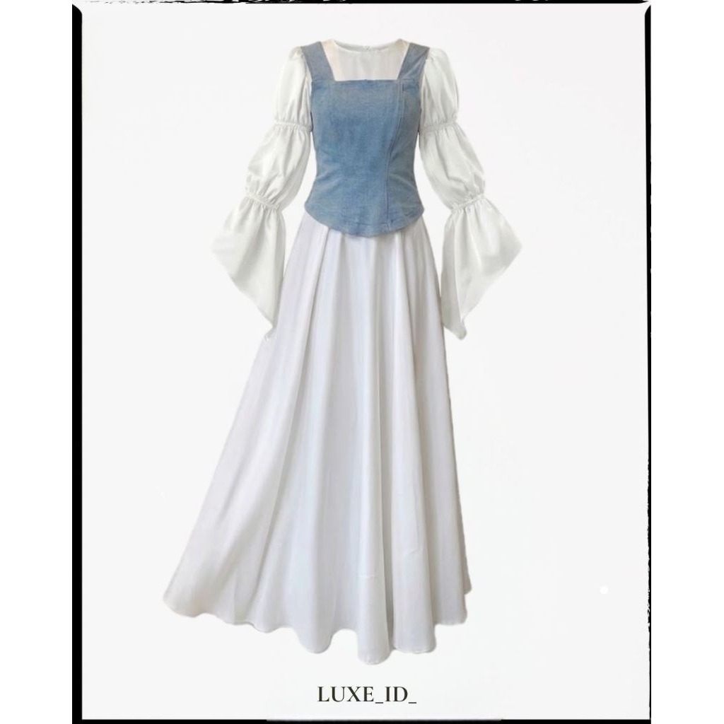LUXE_ID_ Eleanor Dress Denim | Denim Set | Set Denim | Denim | Dress Denim | Outer Denim