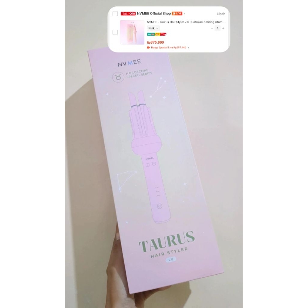 [ROBBA ID]  NVMEE- Taurus Hair Styler 2.0 Catokan Keriting Otomatis