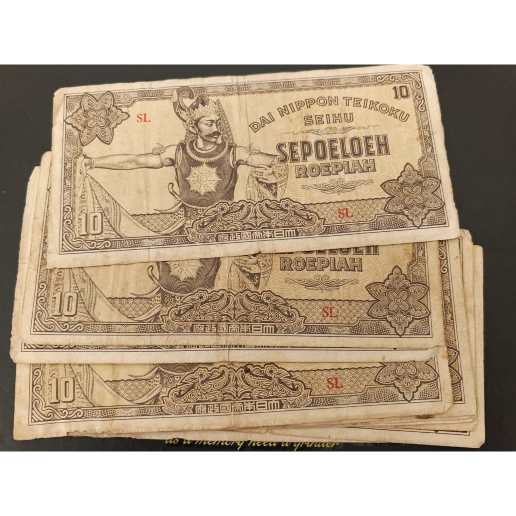 UANG KUNO 10 RUPIAH DAI NIPPON ZAMAN JEPANG