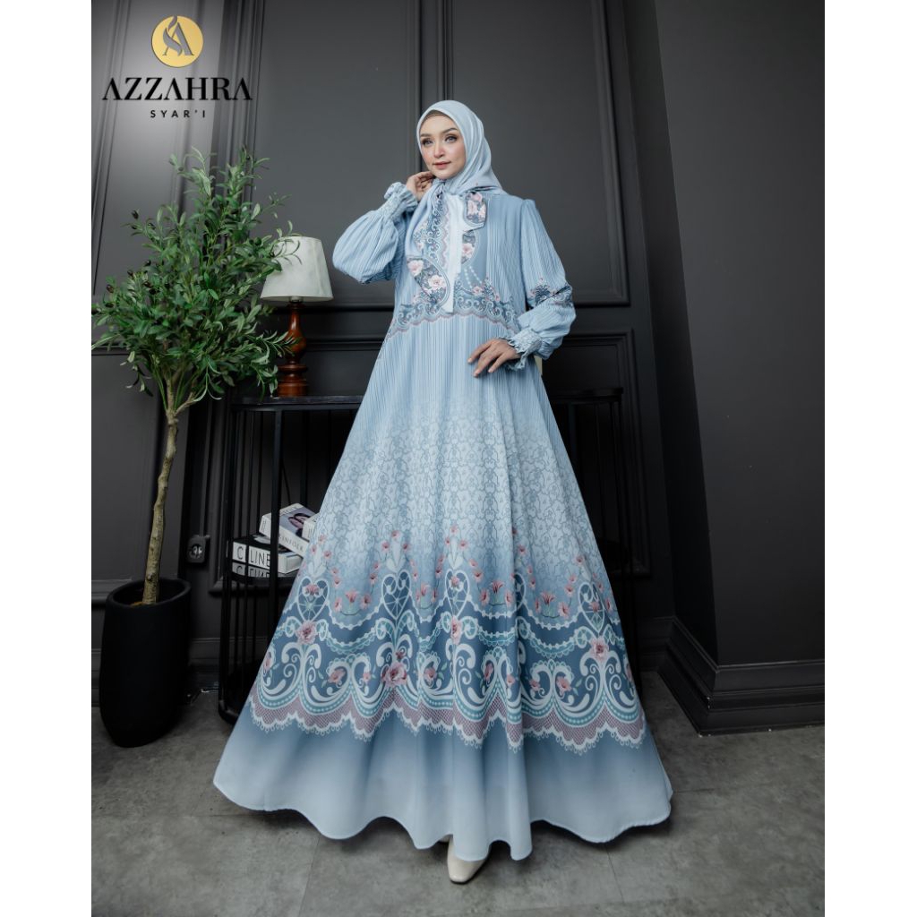 Gamis Syari Mewah Lathifa Series By Azzahra / Gamis Syari Cantik / Gamis Syari Mewah