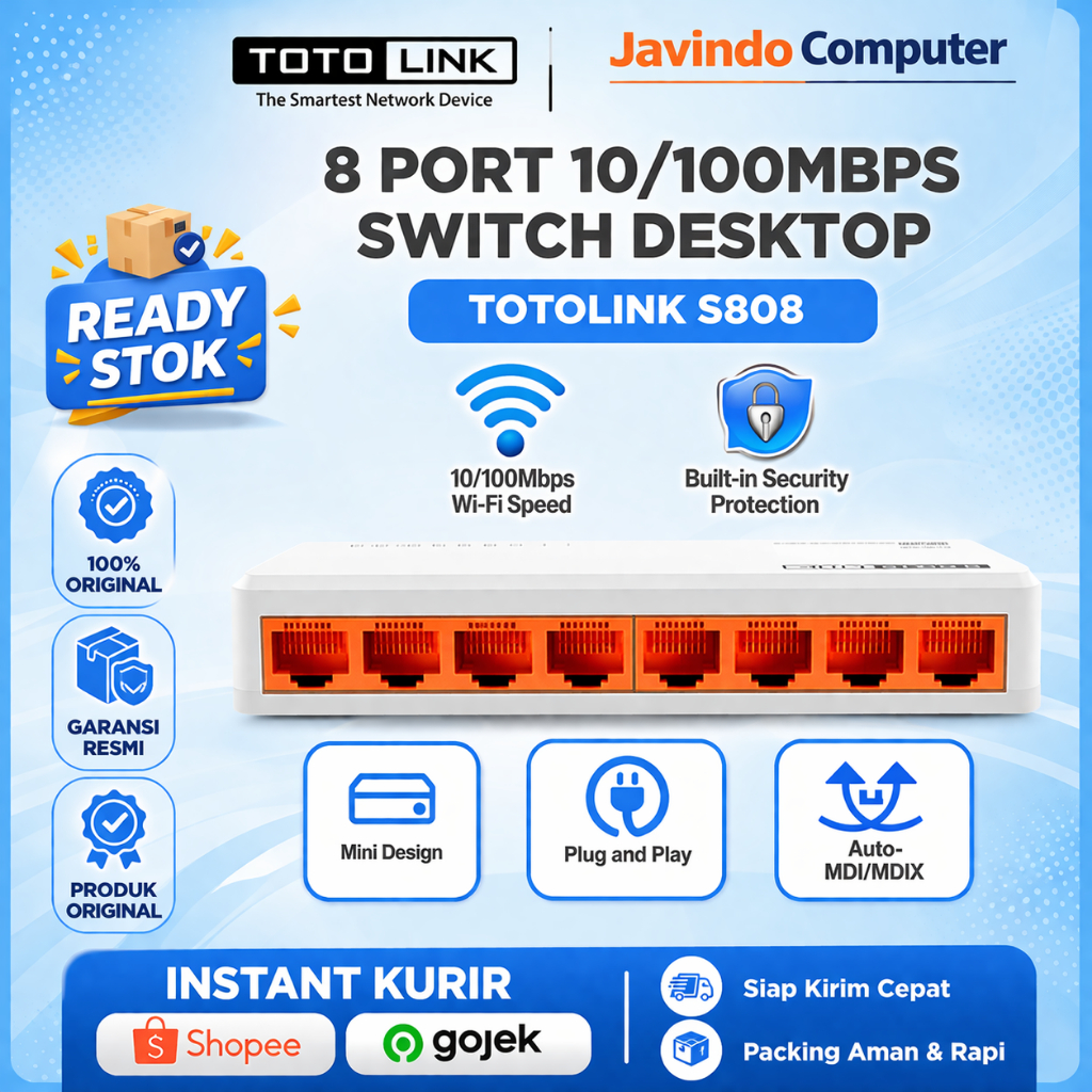 TOTOLINK S808 SWITCH 8PORT 10/100 TOTO LINK S808