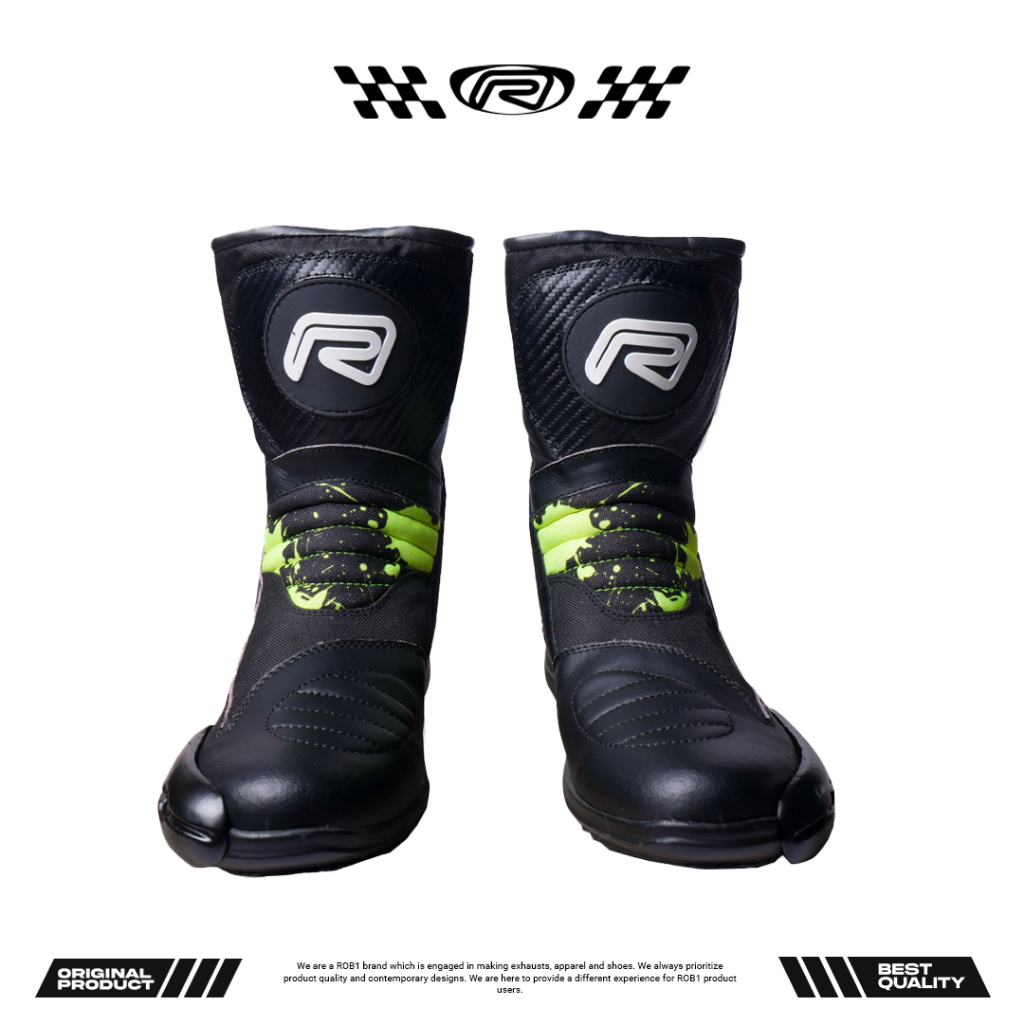 SEPATU ROB1 AVIAKIDS BLACK YELLOW