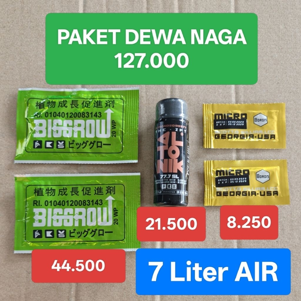 PAKET DEWA NAGA (2 big grow, 1 altonik, 2 boron) pembesar buah