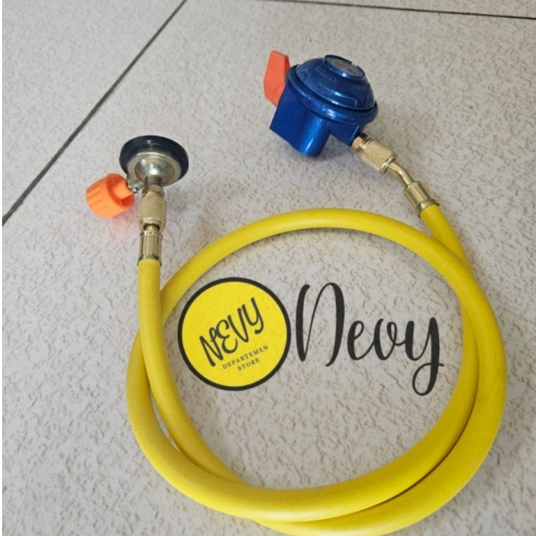 Refil alat isi ulang gas kaleng portable selang manifold kaleng freon AC flushing pipa kapiler