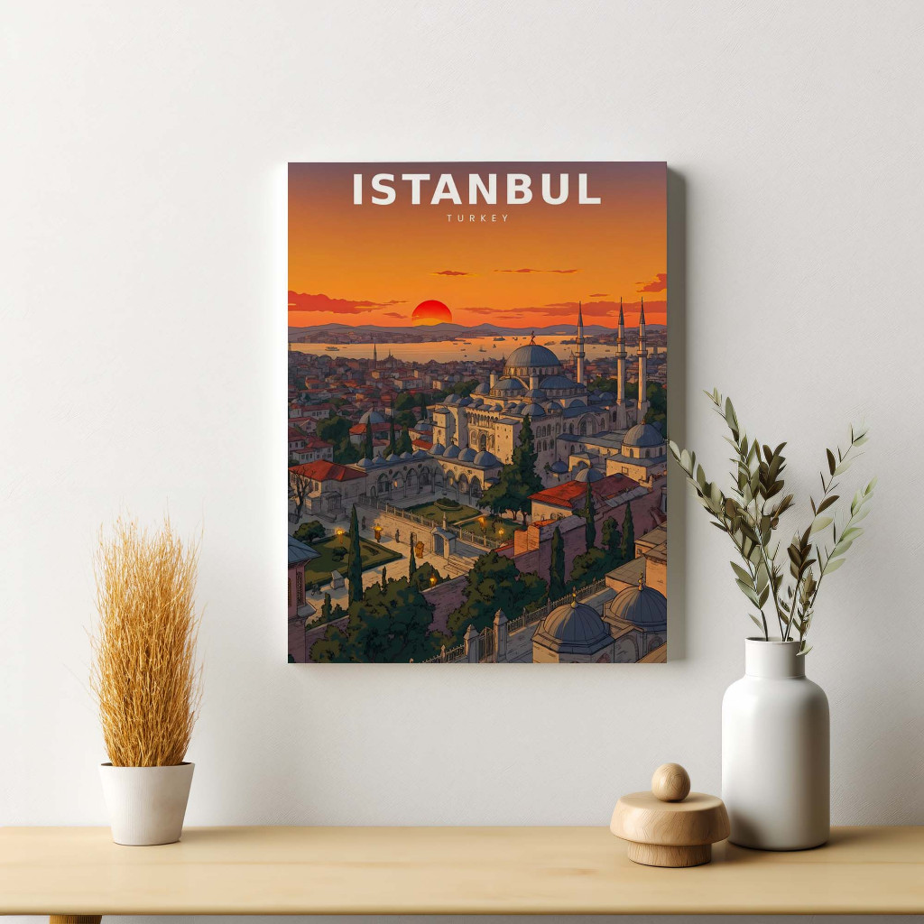 Poster Istanbul Dekorasi Hiasan Pajangan Dinding Bingkai Kayu