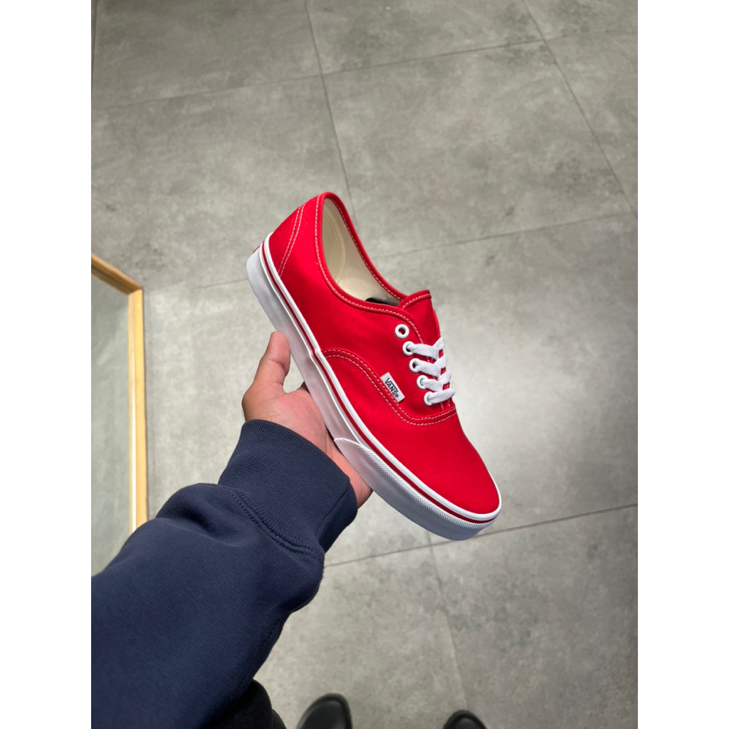 vans authentic classic core chilli red original resmi