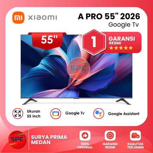 TV XIAOMI A PRO 55 INCH 2026 QLED UHD 4K GARANSI RESMI (MEDAN)