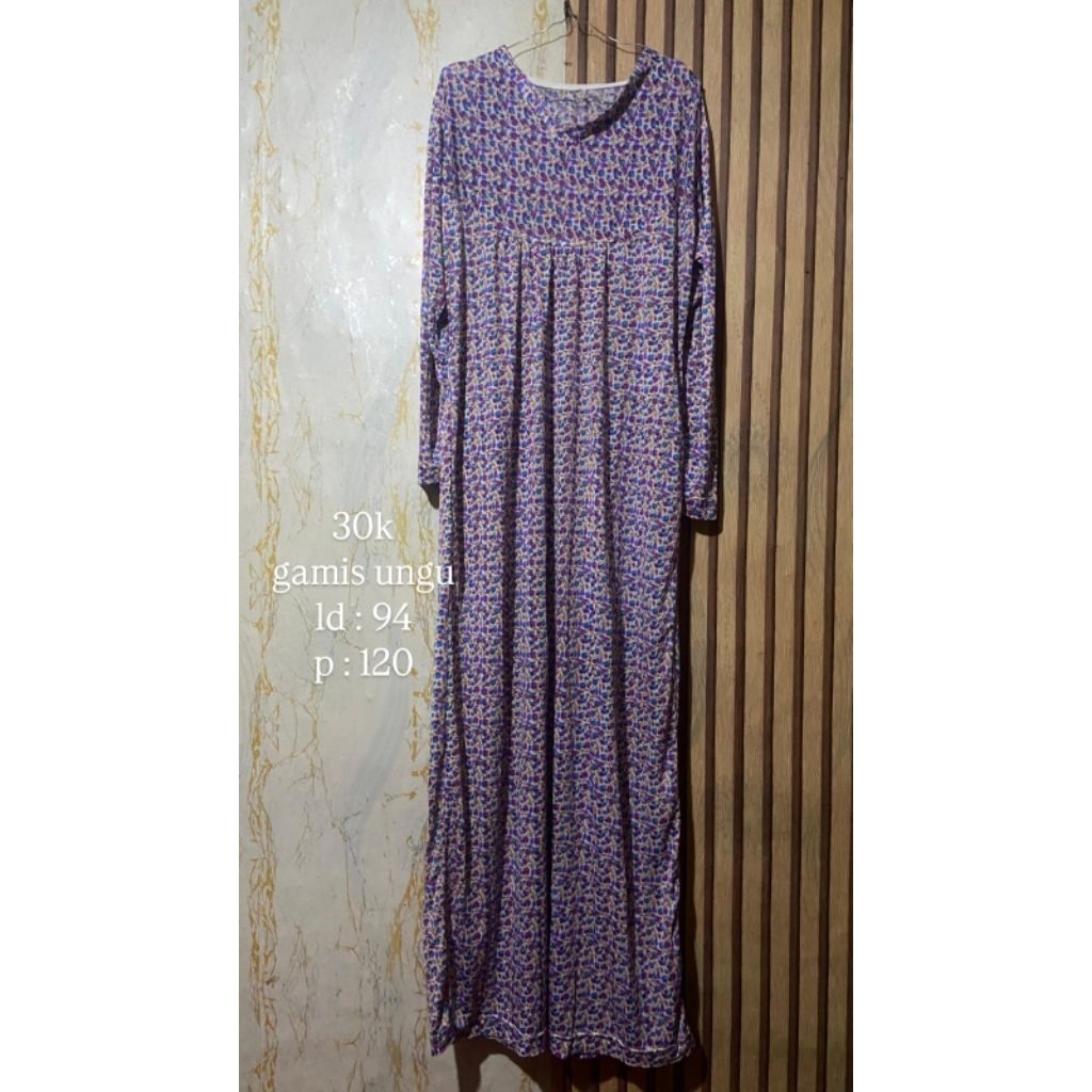 preloved gamis ungu