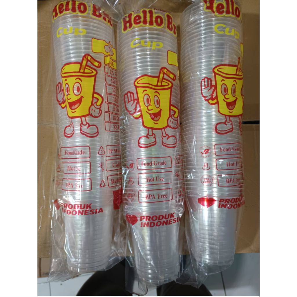 Gelas Plastik 22 Oz Bening Isi 50 Pcs / Gelas 22 Oz Pop Ice Es